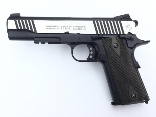 image Colt 1911 Rail Gun® Full Metal CO2 bicolore 6mm culasse mobile 17BB's 1,2j (co2)