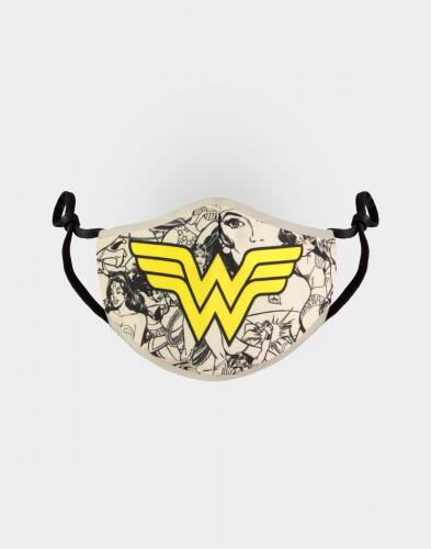 image DC Comics- Masque ajustable- Wonder Woman- Gris et jaune