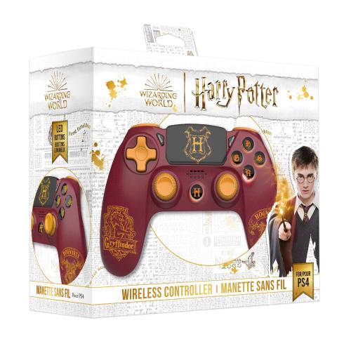 image Harry Potter - Manette Sans Fil PS4 - Prise Jack - Boutons Lumineux - Gryffondor - Ro