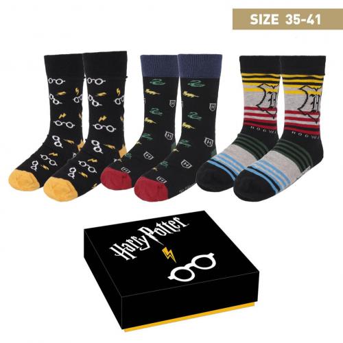 image Harry Potter - Pack de 3 chaussettes 35-41 - Harry