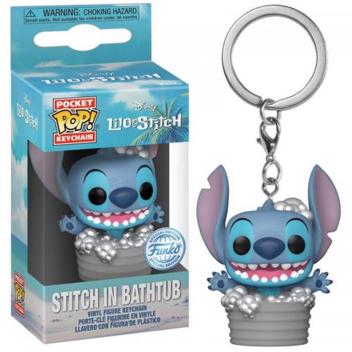 image Lilo&Stitch - Porte-clés Funko Pop –  Stitch dans la baignoire