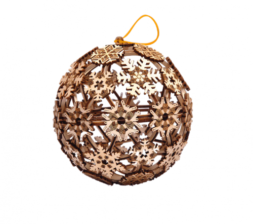 image Mécanisme 3D en bois - boule de Noel - 179 pcs
