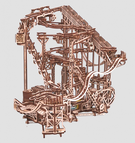 image Mécanisme 3D en bois - Parcours à billes en spirale électrique- 558pcs