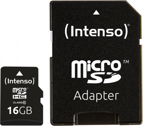 image MicroSD 16 GB HC + adaptateur (classe 10)