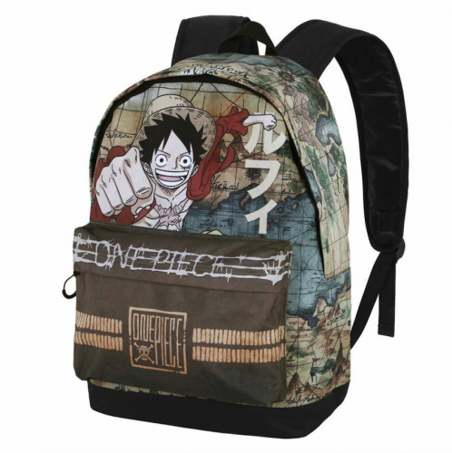 image One Piece - Sac à Dos Noir HS FAN 2.0 - Map (30cm X 41cm X 18cm)