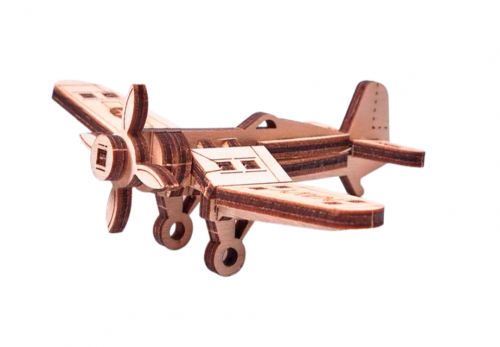 image Mécanisme 3D en bois - Avion Corsaire - 15 pcs