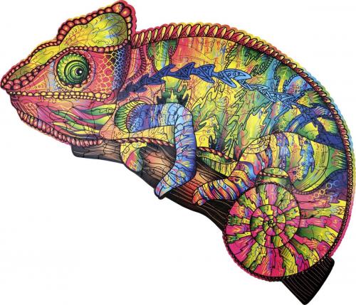 image Puzzle en bois - caméléon coloré - 143 pcs