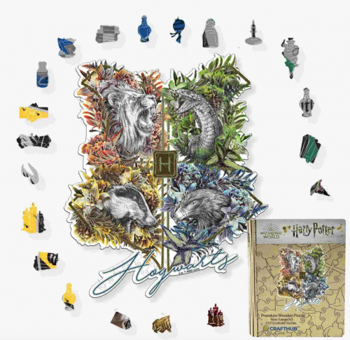 image Puzzle en bois - Harry Potter –Les armoiries de Poudlard 121 pcs
