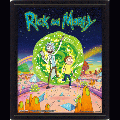 image Rick & Morty- Poster 3d lenticulaire- Portal (20x26cm)