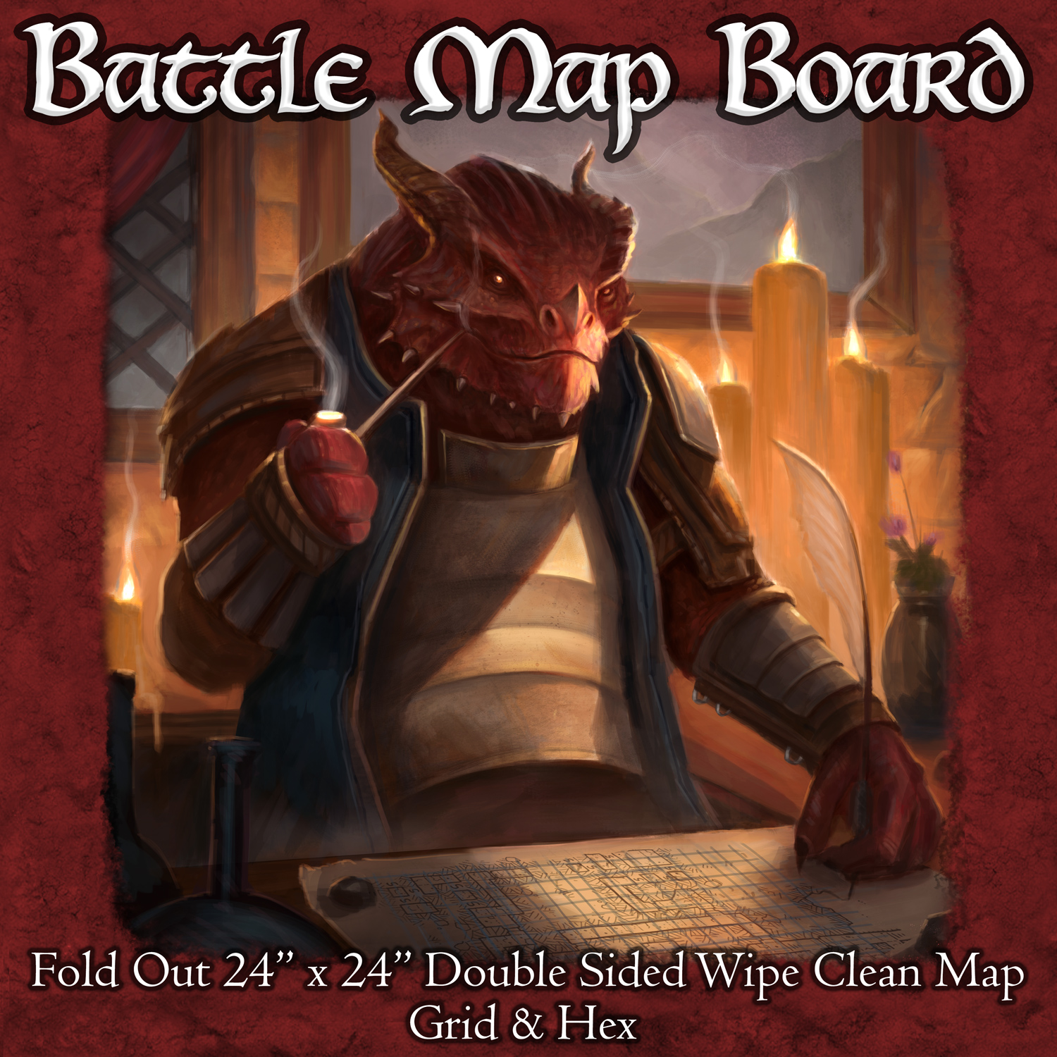 image principale pour Battle Map Board - Grid & Hex