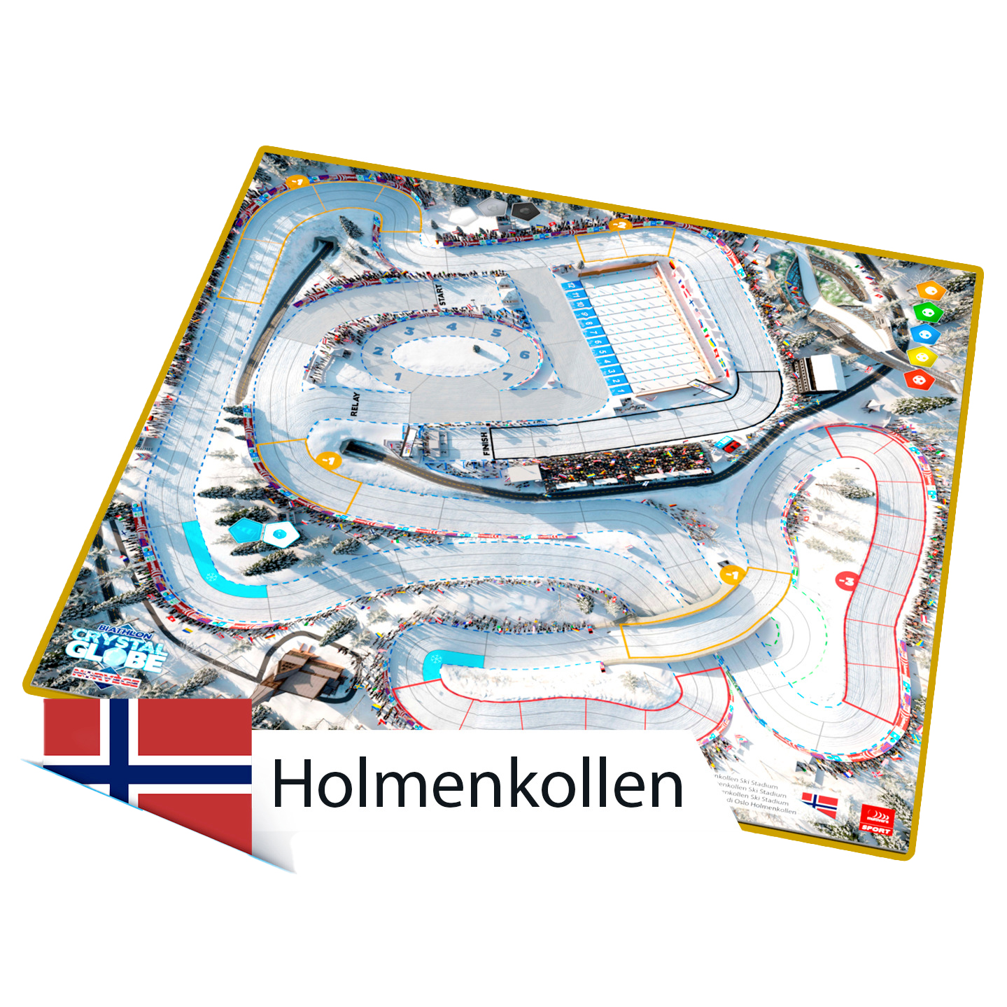 image principale pour BIATHLON CRYSTAL GLOBE Double-pistes 3D Holmenkollen NOR