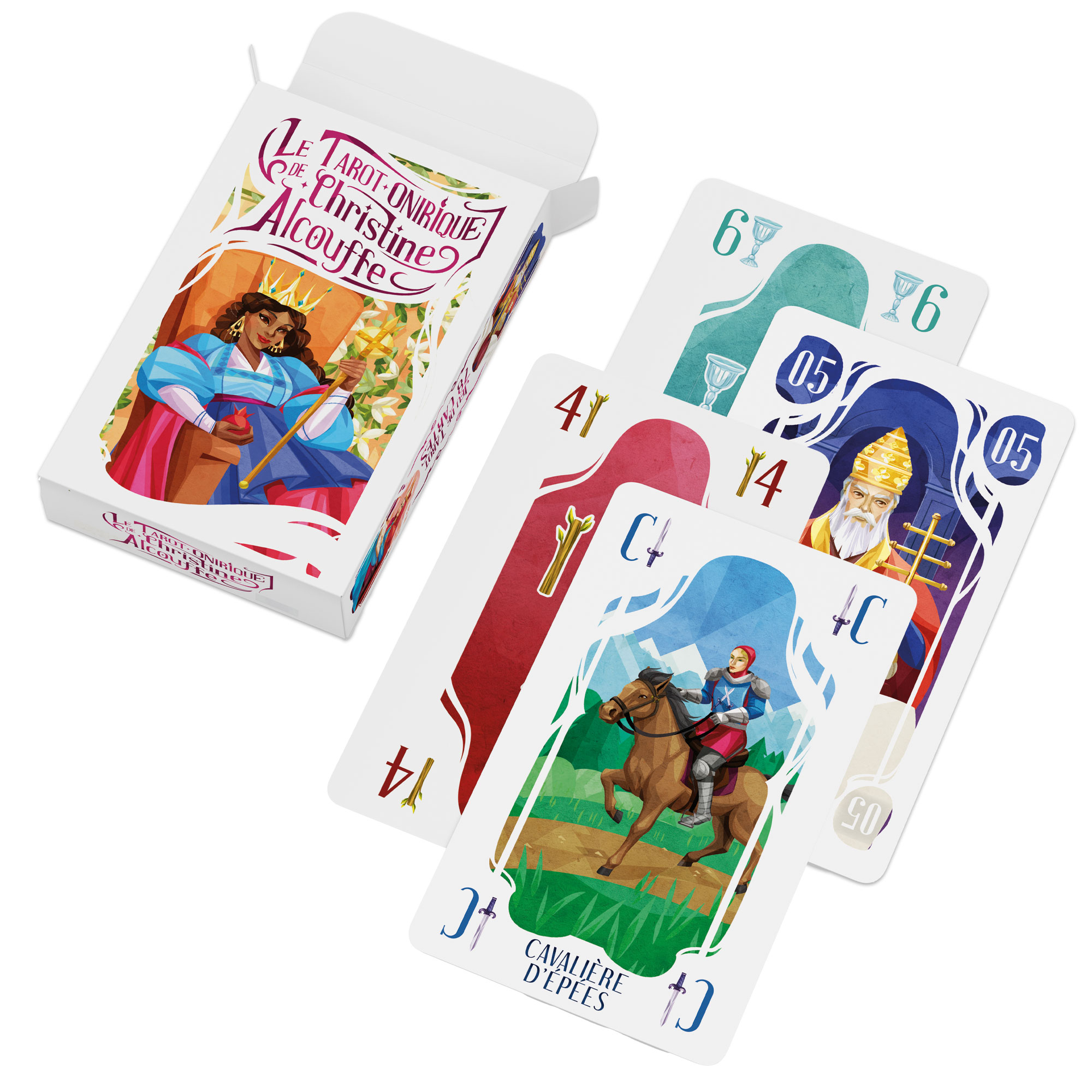 image principale pour Jeu de tarot 78 cartes - Le tarot Onirique de Christine Alcouffe