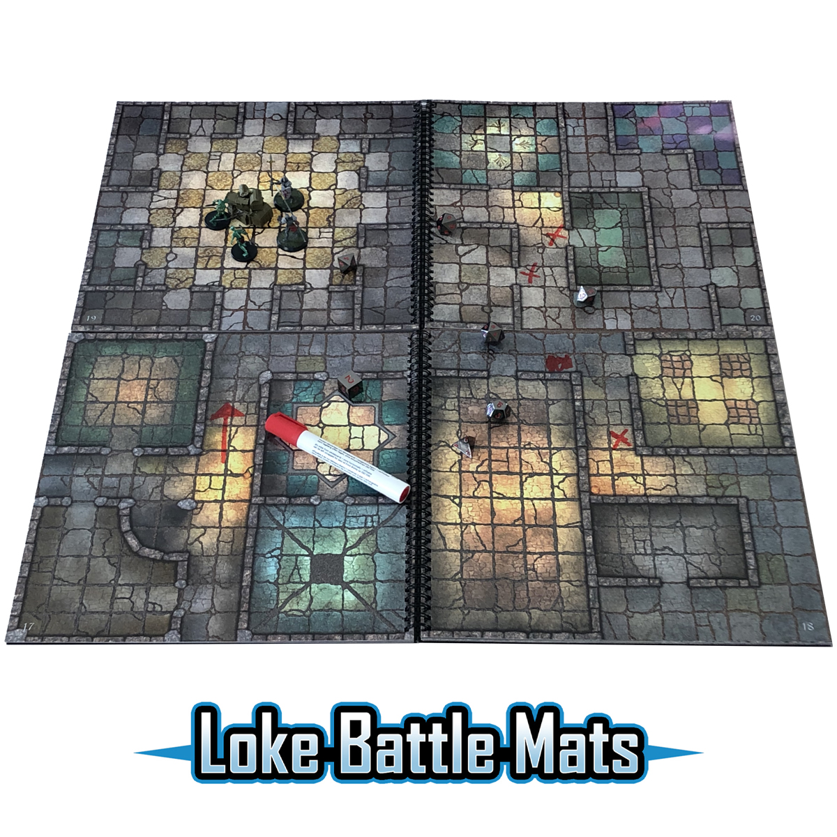 image principale pour Livre plateau de jeu : Pack de 2 livres Dungeon Book modulaires (60cmx60cm) LBM009