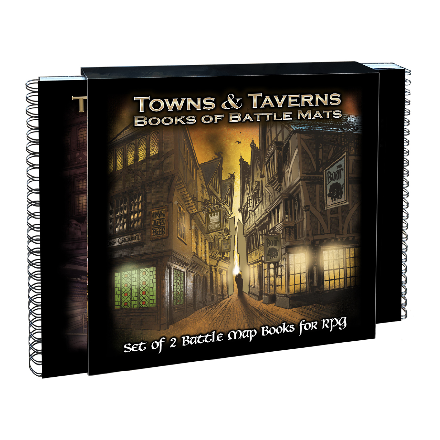 image principale pour Livre plateau de jeu : Pack de 2 livres Towns & Taverns (60x60cm) LBM016