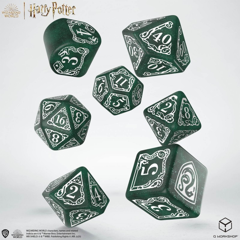 image principale pour Lot de 7 dés- Happy Potter- Serpentard