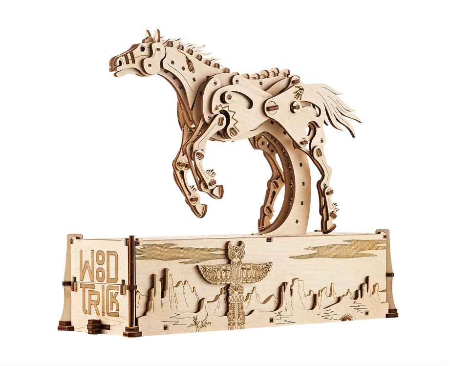 image principale pour Mécanisme 3D en bois - Mustang mécanique -  628 pcs