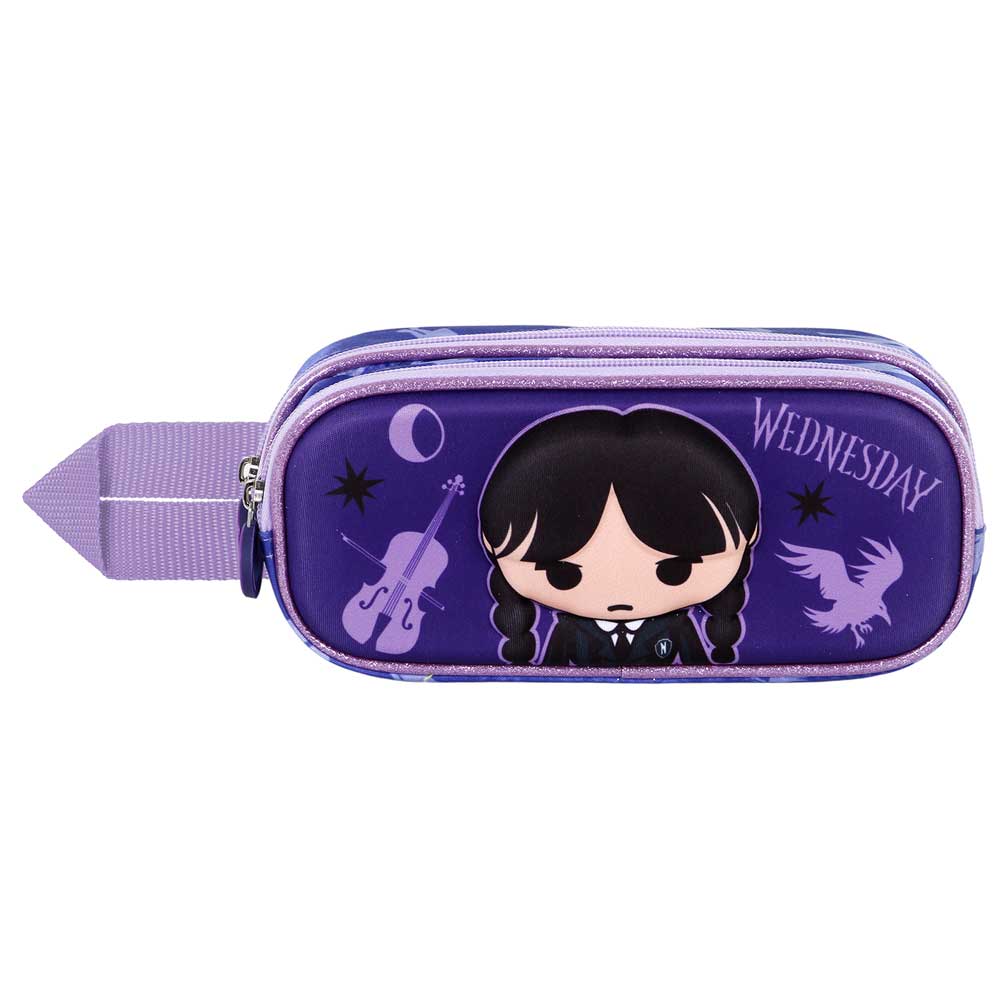 image principale pour Mercredi - Trousse double 3D - Chibi Mercredi