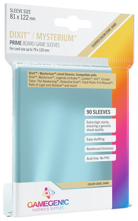 image principale pour Protège-cartes souples GameGenic - 81 X 122 mm - PRIME Dixit - Clear x 90 Idéal Dixit et Mysterium