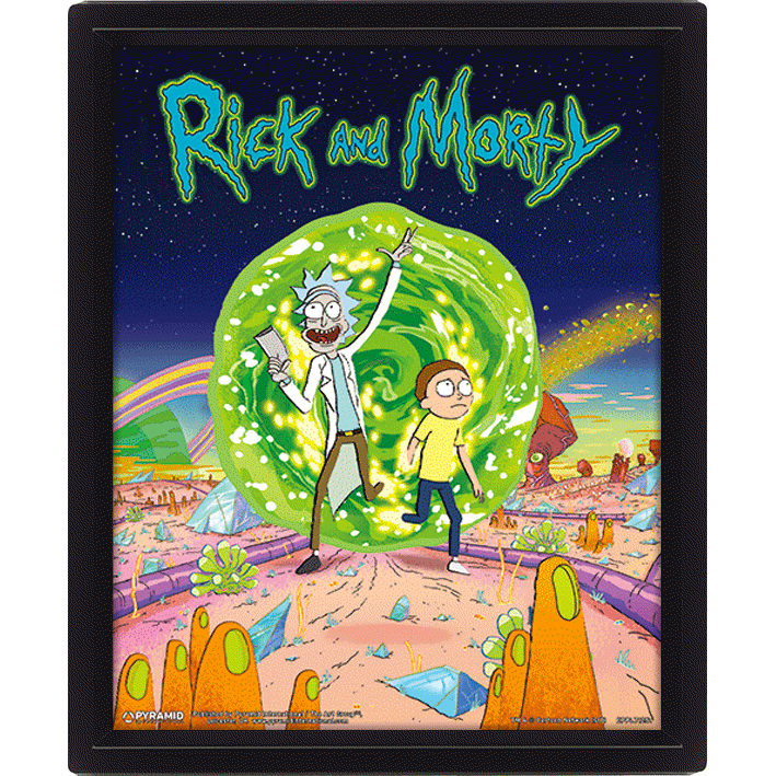 image principale pour Rick & Morty- Poster 3d lenticulaire- Portal (20x26cm)