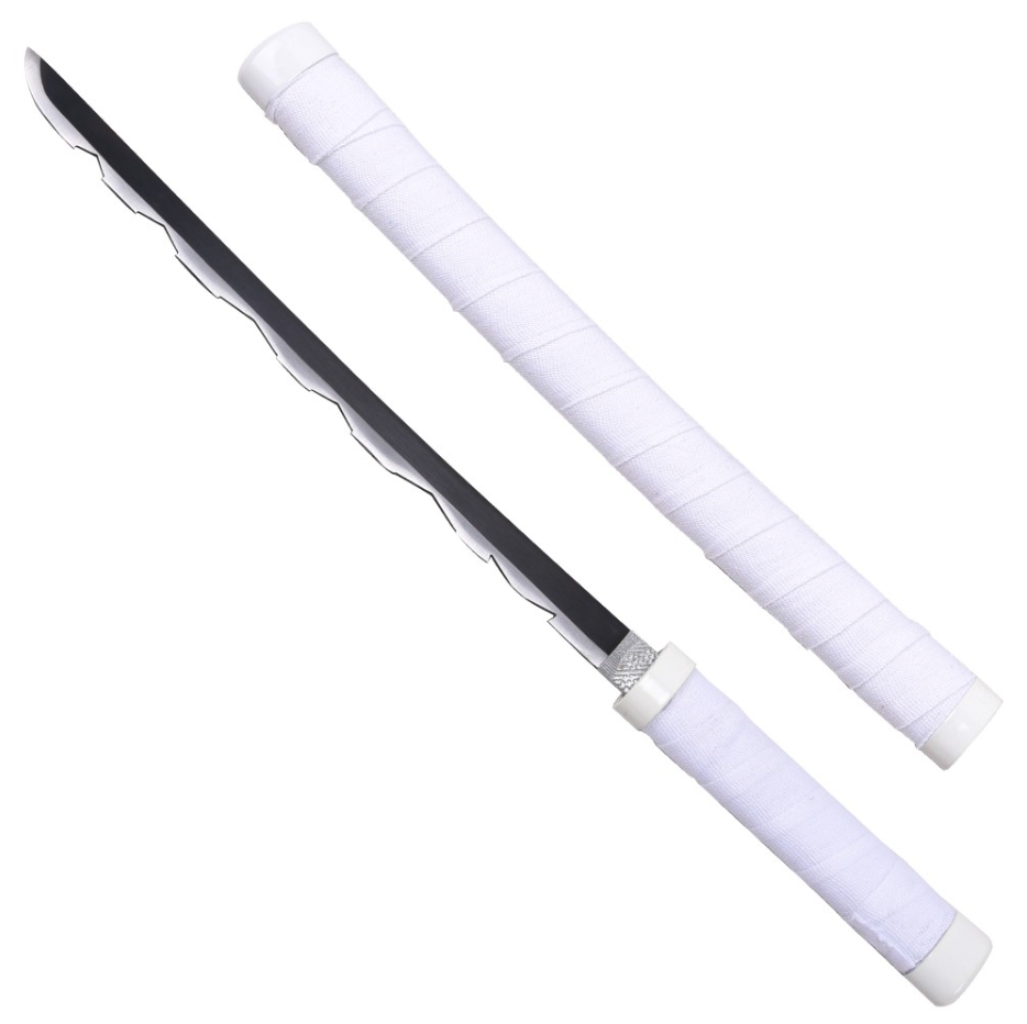 image principale pour Tanto mini Katana - inspiré du katana d'Inosuke Hashibira (Demon Slayer) + Support en plastique