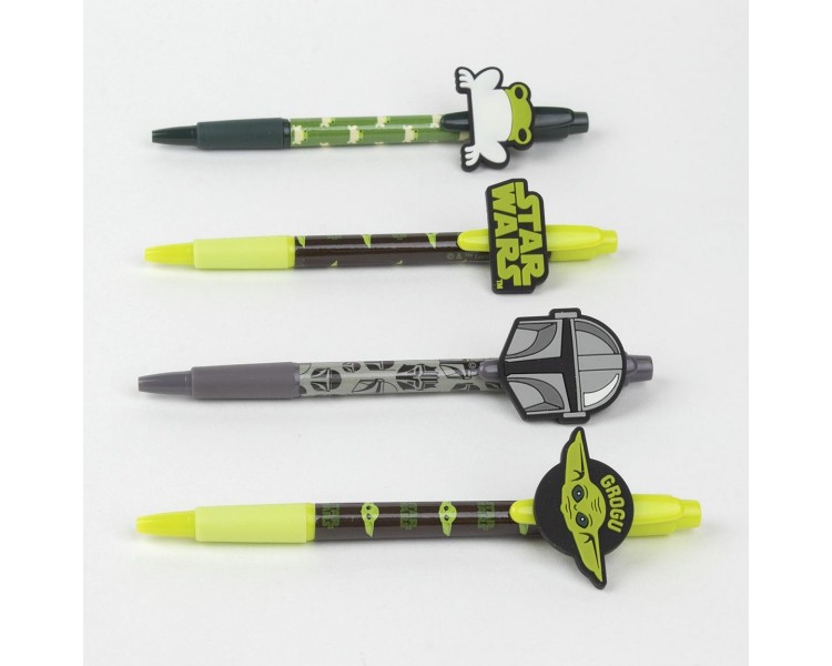 image principale pour The mandalorian - pack 4 stylos - personnages