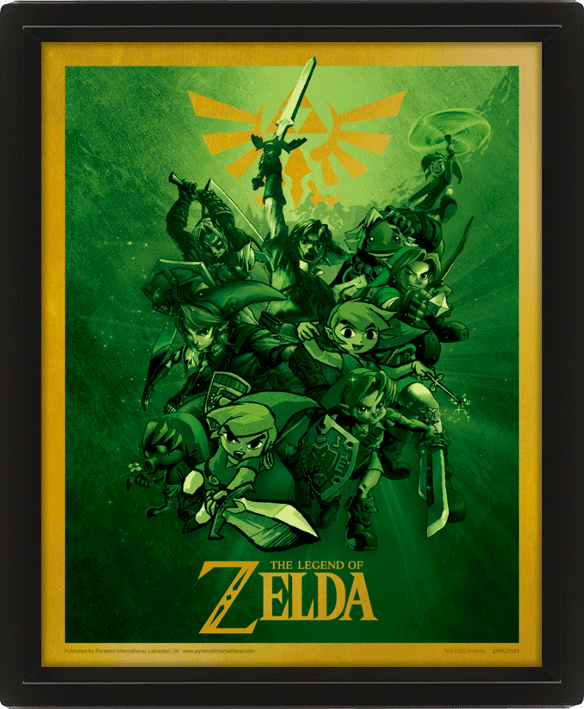 image principale pour Zelda- Poster 3d lenticulaire- Link (20x25cm)