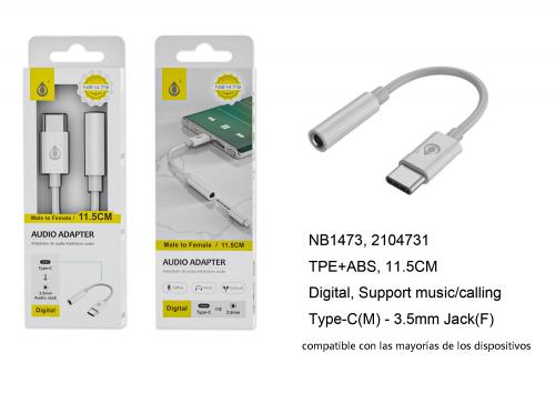 Adaptateur audio TypeC à 3,5 mm - NB1473 - Blanc