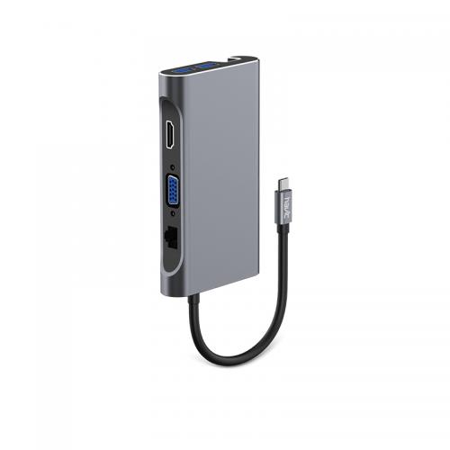 HAVIT - Adaptateur HUB 7en1 Type C Argenté