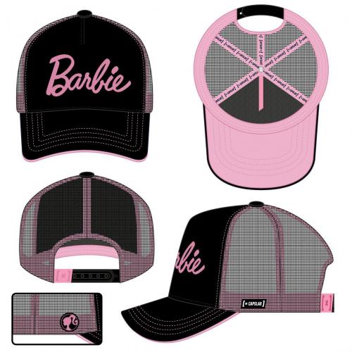 image Barbie – Casquette Adulte trucker Noir et Rose – Barbie 58 cm