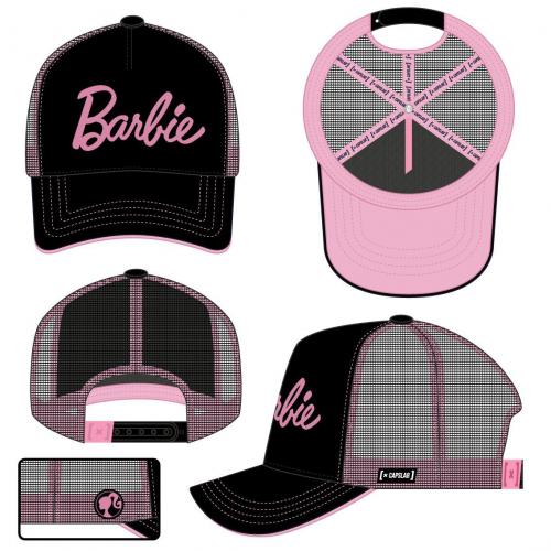 image principale pour Barbie – Casquette Adulte trucker Noir et Rose – Barbie 58 cm