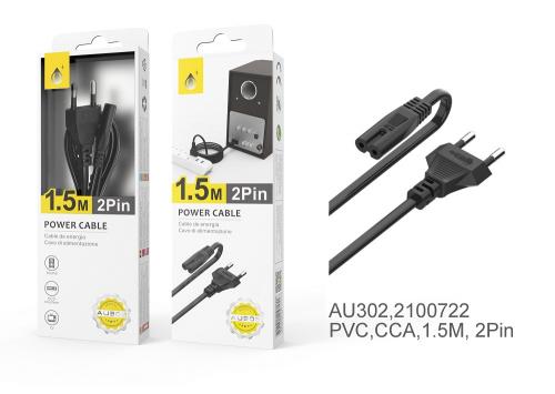 image principale pour Câble Alimentation Standard 2 ports AU302 pour Saturn/Dreamcast/XBOX/PS1/PS2/PS3 Slim PS4...-1.5m