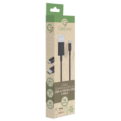 Câble Charge et Data Micro USB / 2A - 1m - Noir
