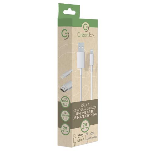 Câble Charge et Data pour iPhone / 2A - 2M - Blanc