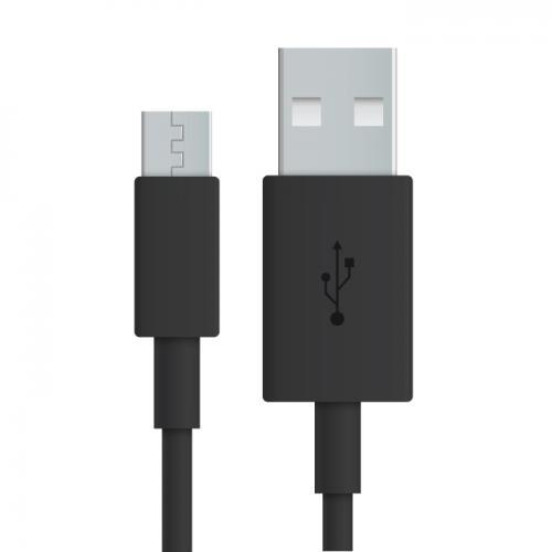 image principale pour Câble de charge data Micro USB universel 1m Noir