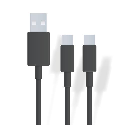 image principale pour Câble de Recharge de 3M pour 2 manettes PS5 Type C (Embout Secteur Non Inclus)