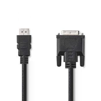 Câble HDMI vers DVI - 2,0 m- Mâle à 24 + 1 Broches - Noir - SANS EMBALLAGE