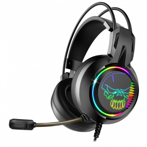Casque Elite H10 son 7.1 virtuel pour PC - Rétro-éclairage RGB Rainbow - câble USB