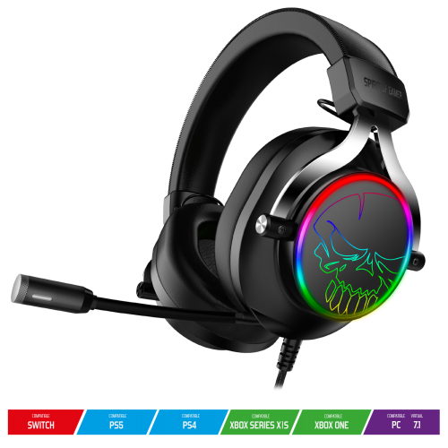 image principale pour Casque XPERT H600 7.1 Virtuel - Noir- PS4/PS5/SWITCH/PC/XBOX SERIES X-S / XBOX ONE 