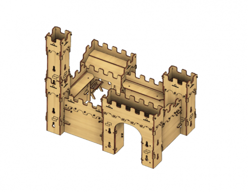 image principale pour Château-Set 1 Click&Play en bois (à assembler)