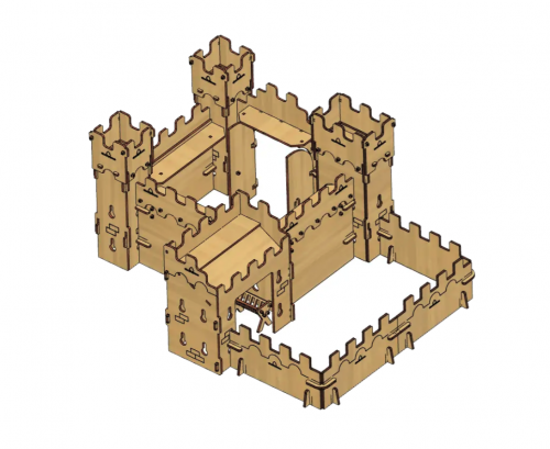 image principale pour Château-Set 4 Click&Play en bois (à assembler)