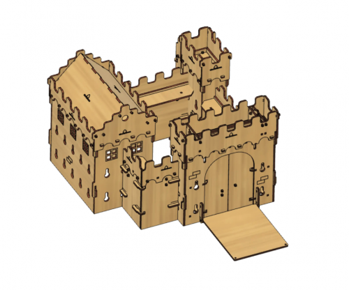 image principale pour Château-Set 5 Click&Play en bois (à assembler)