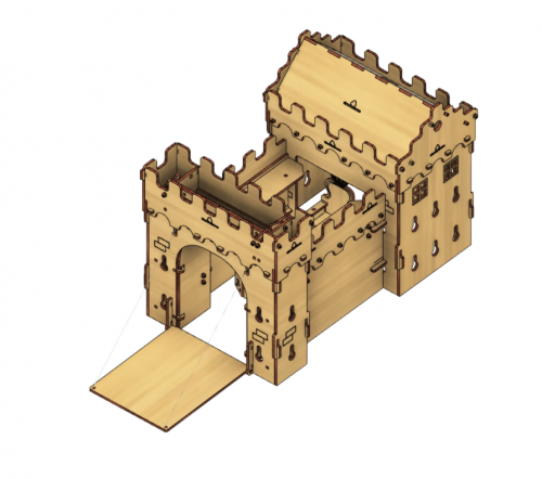image principale pour Château-Set 6 Click&Play en bois (à assembler)