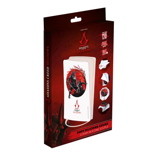 Cover Silicone Souple - PS5 Slim - Assassin's Creed Shadows (Red)