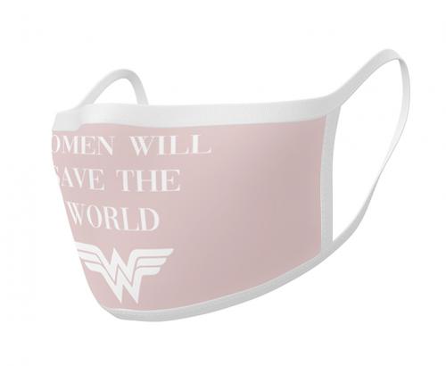 DC Comics- Masque ajustable- Wonder Woman- Save the World- Lot de 2