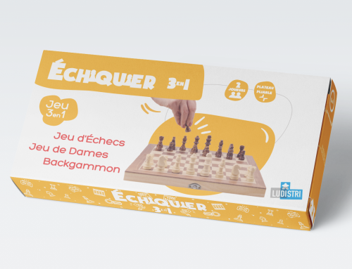 Echiquier 3 en 1 (échec, dame, backgammon) (emballage abîmé)