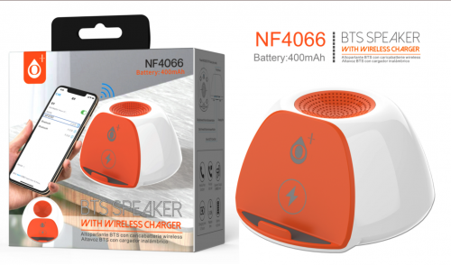 Enceinte Bluetooth avec Chargeur Sans Fil 5W- 32G-400mAh - Orange-NF4066 