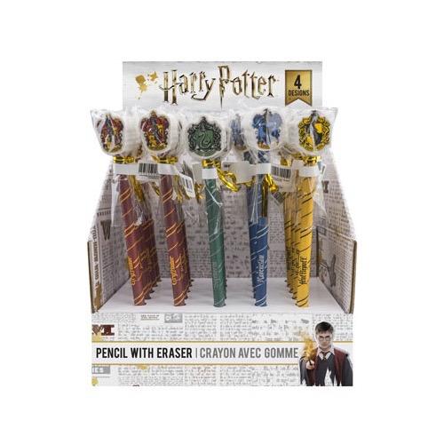 image principale pour HARRY POTTER - 25 Crayons à papier + gomme des maisons de Poudlard - Starter pack + display