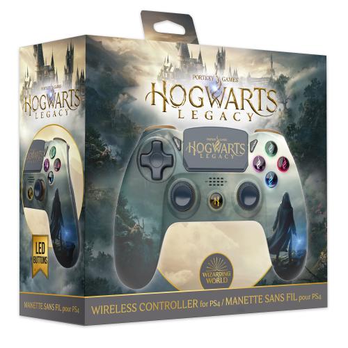 image principale pour Harry Potter-Manette Sans Fil PS4-Prise Jack -Boutons Lumineux-Hogwarts Legacy Paysage