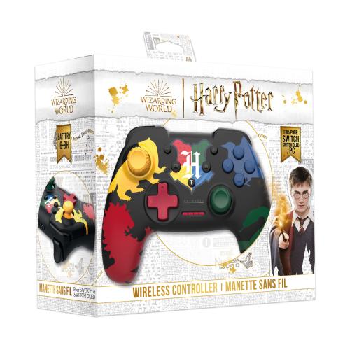 Harry Potter - Manette Switch Sans Fil Câble 1M - 4 Maisons  (emballage abîmé)