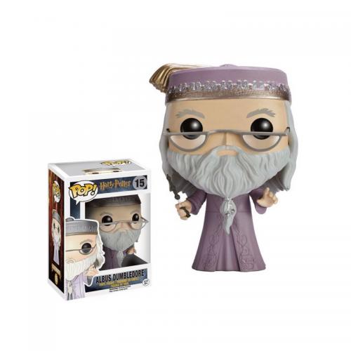 image principale pour Harry Potter- Pop Vinyl 15- Dumbledore avec baguette (emballage déchiré/abîmé)
